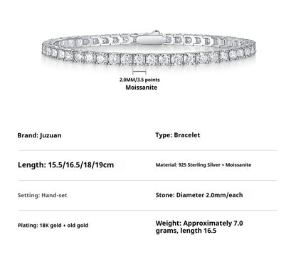 Bracciale tennis moissanite