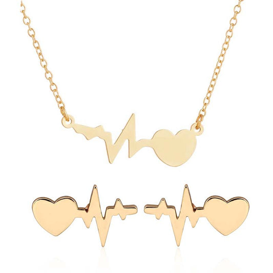 Orecchini cuore tracciato