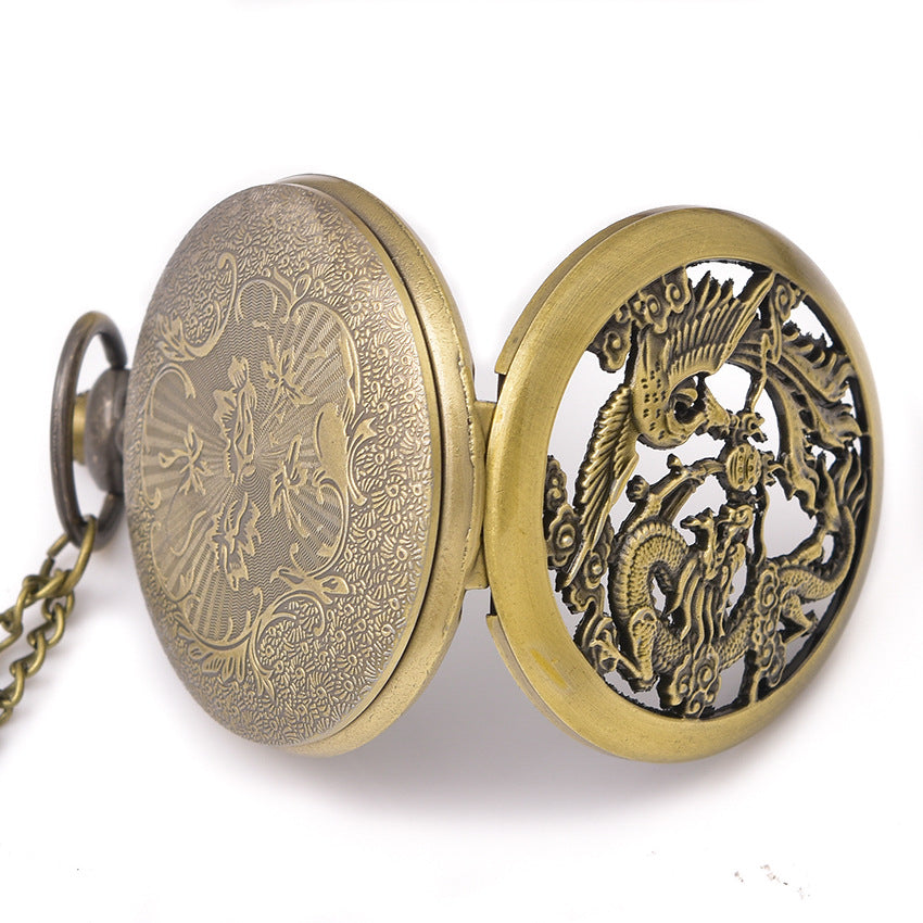 Orologio da tasca drago-fenice