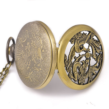 Orologio da tasca drago-fenice