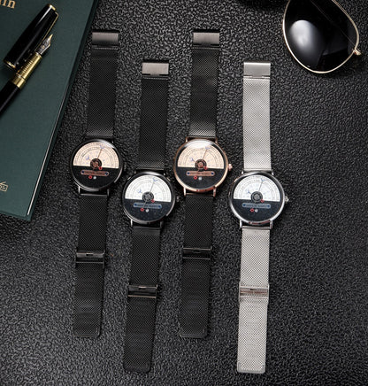 Orologio da uomo con calendario cinturino in lega
