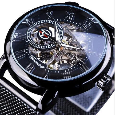 Orologio meccanico cinturino mesh