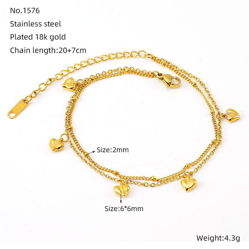 Bracciale con cuori