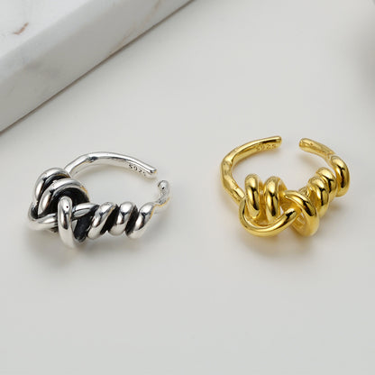 Anello argento giapponese multistrato