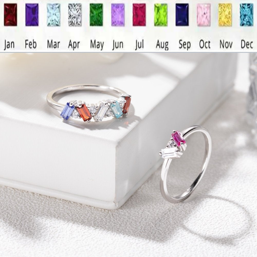 Anello zircone multicolore in acciaio inox