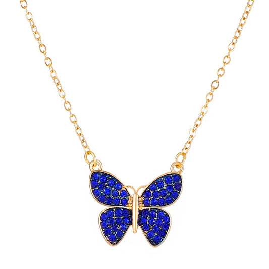 Collana farfalla da donna diamantata