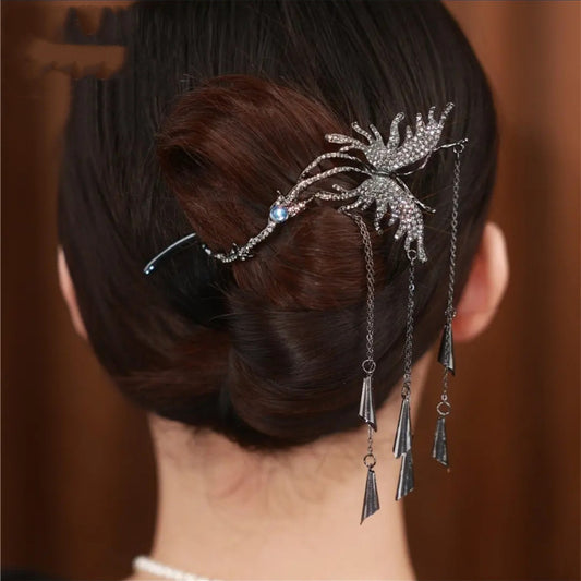 Fermaglio farfalla zircone per capelli