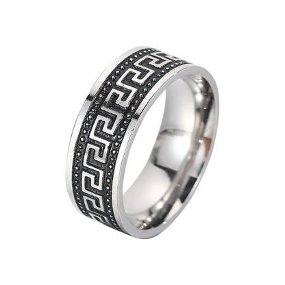 Anello acciaio titanio uomo