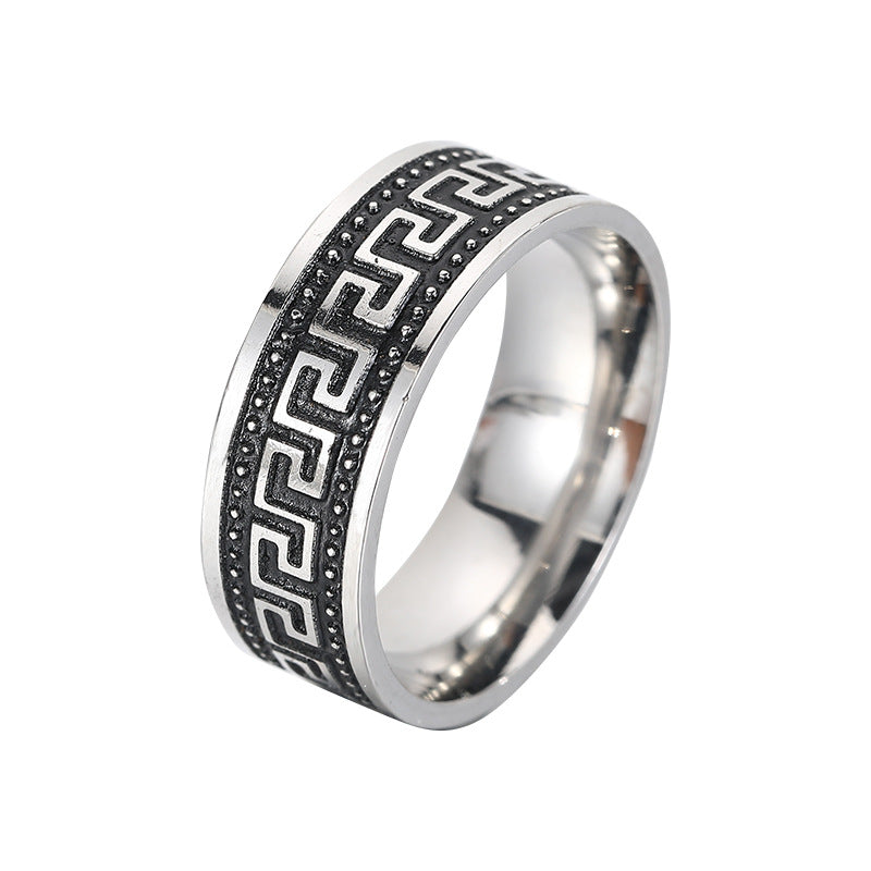 Anello acciaio titanio uomo