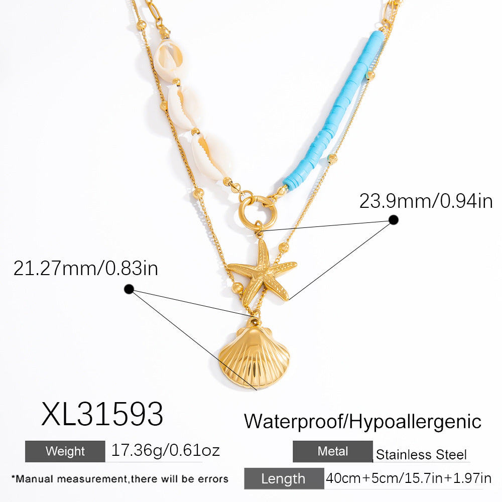 Collana doppio strato oro gemelli