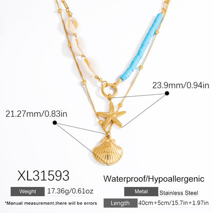 Collana doppio strato oro gemelli