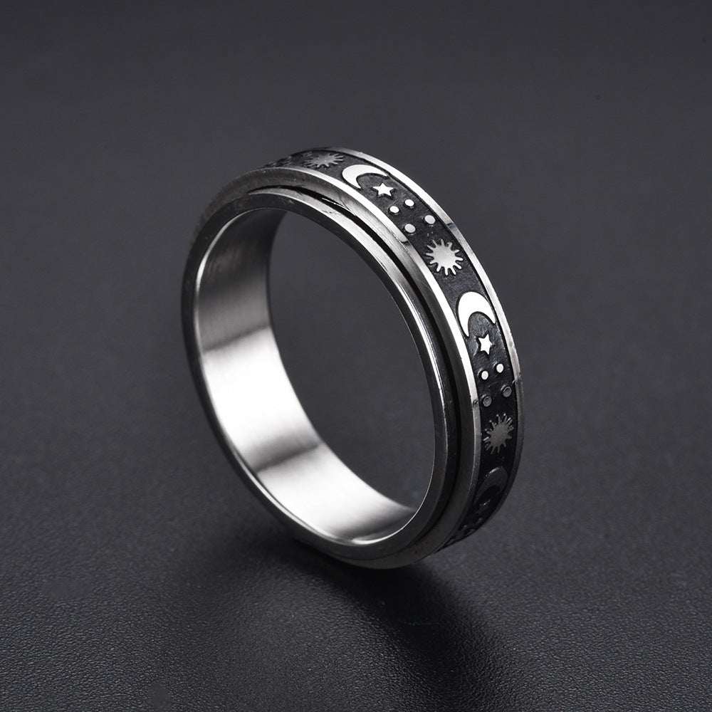 Anello titanio annerito