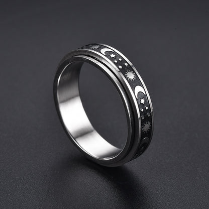 Anello titanio annerito