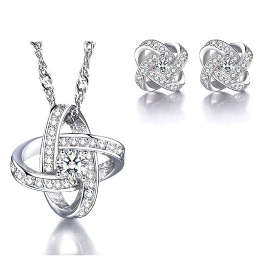 Collana quadrifoglio argento