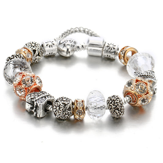 Bracciale fiori e farfalle