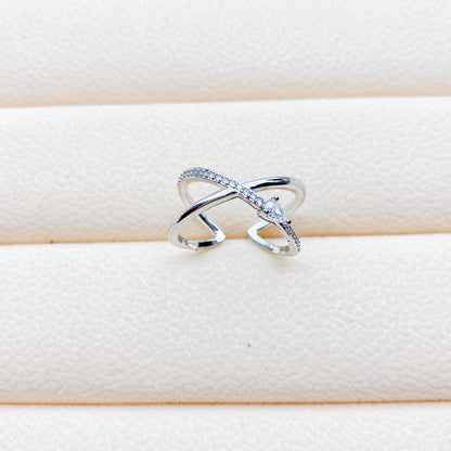 Anello zircone geometrico micro