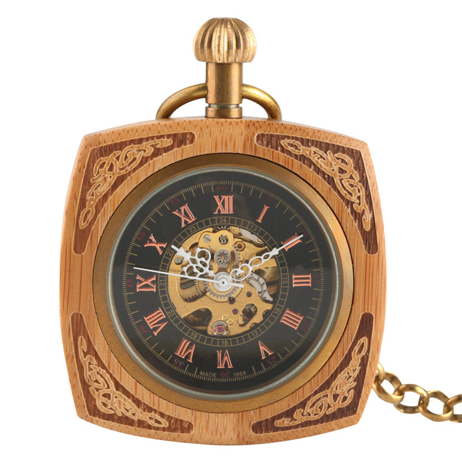 Orologio da tasca in mogano