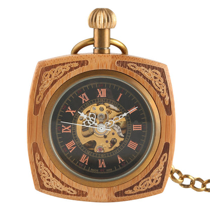 Orologio da tasca in mogano