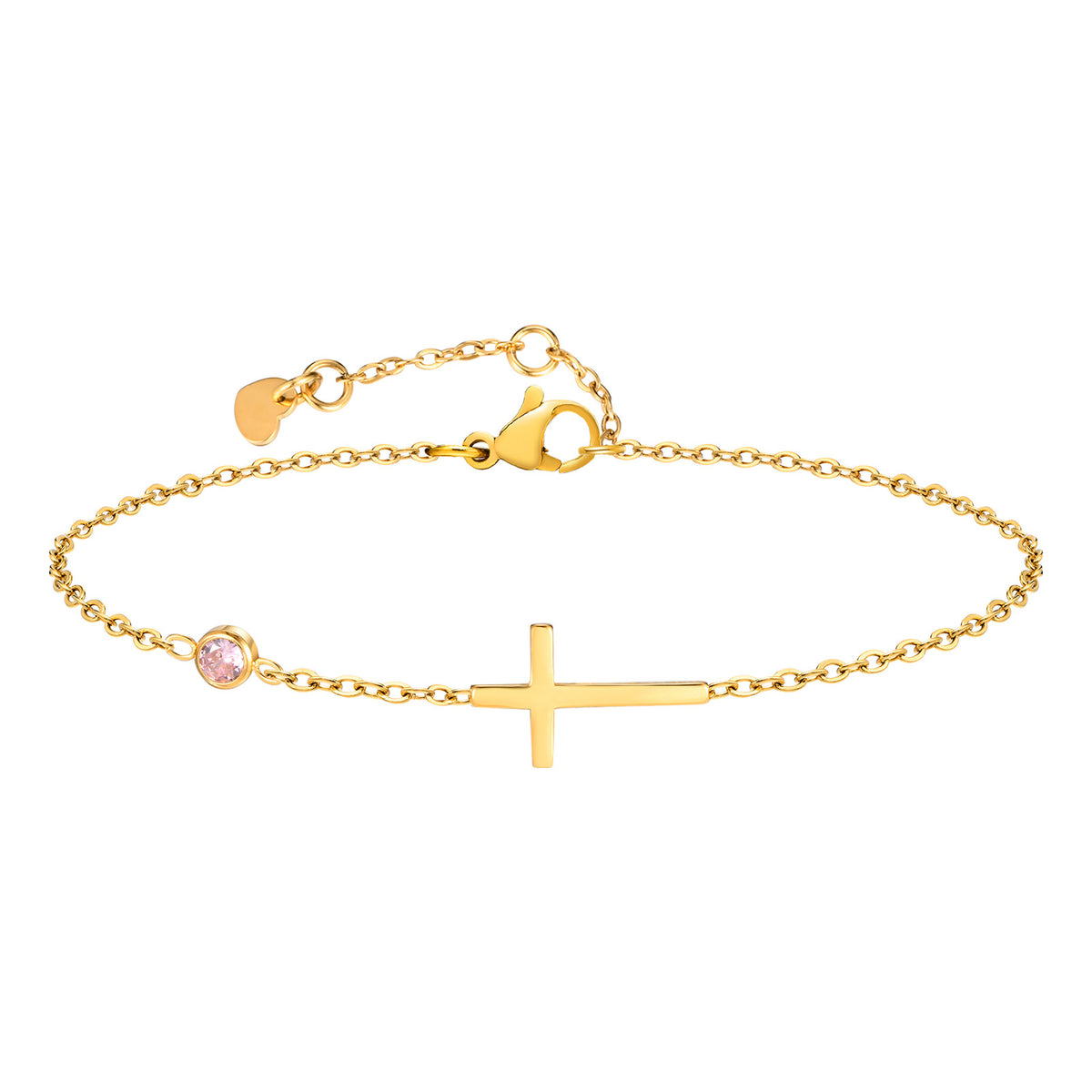 Bracciale croce pietre nascita