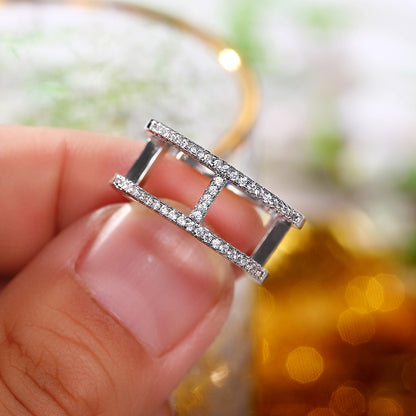 Anello geometrico doppio strato