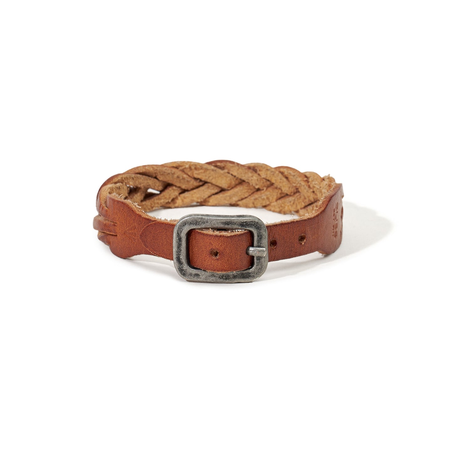 Bracciale pelle intrecciato vintage