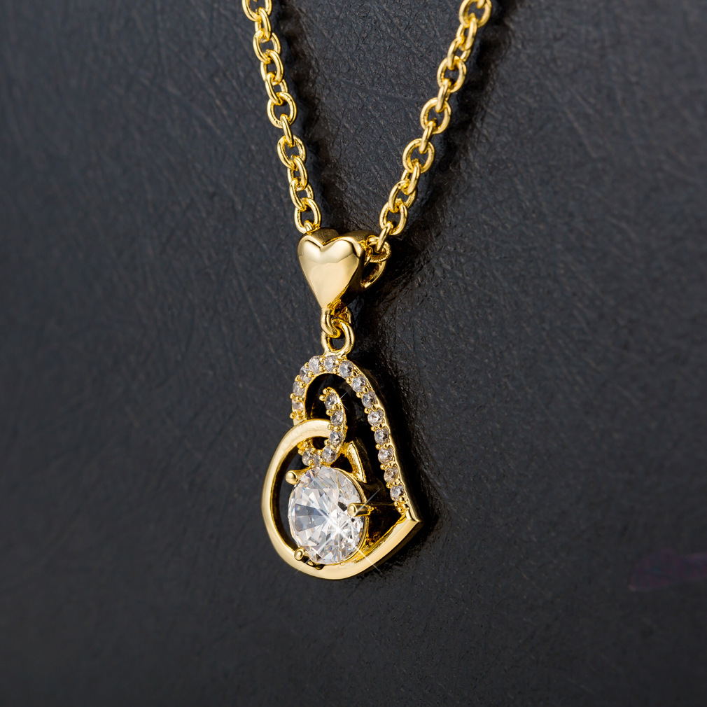 Pendente cuore cristalli