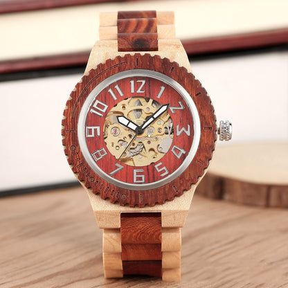 Orologio automatico bambù