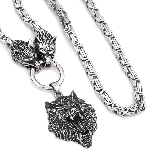 Collana Testa di Lupo vichingo