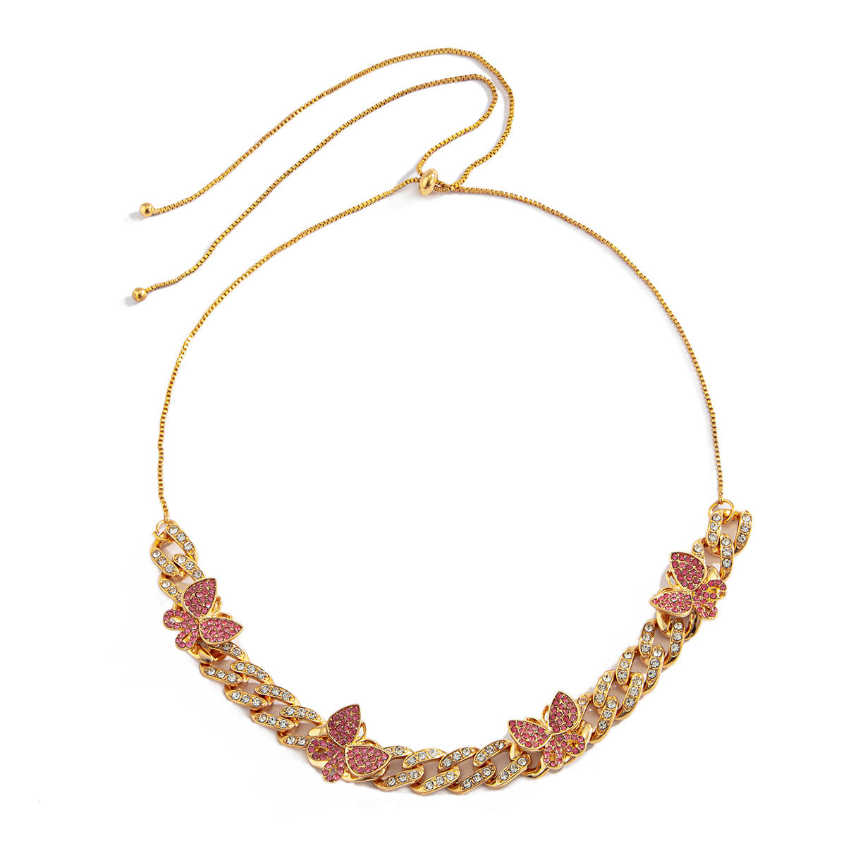 Collana farfalla colorata hip hop