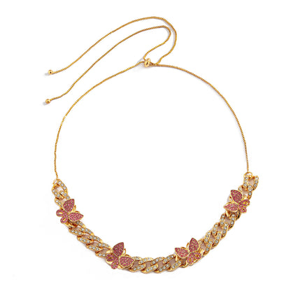 Collana farfalla colorata hip hop
