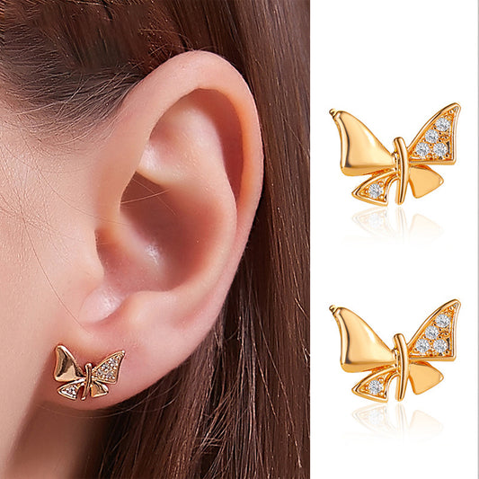 Orecchini Farfalla Strass