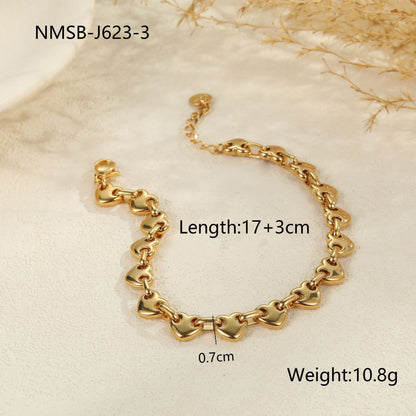 Bracciale cuore traforato resistente