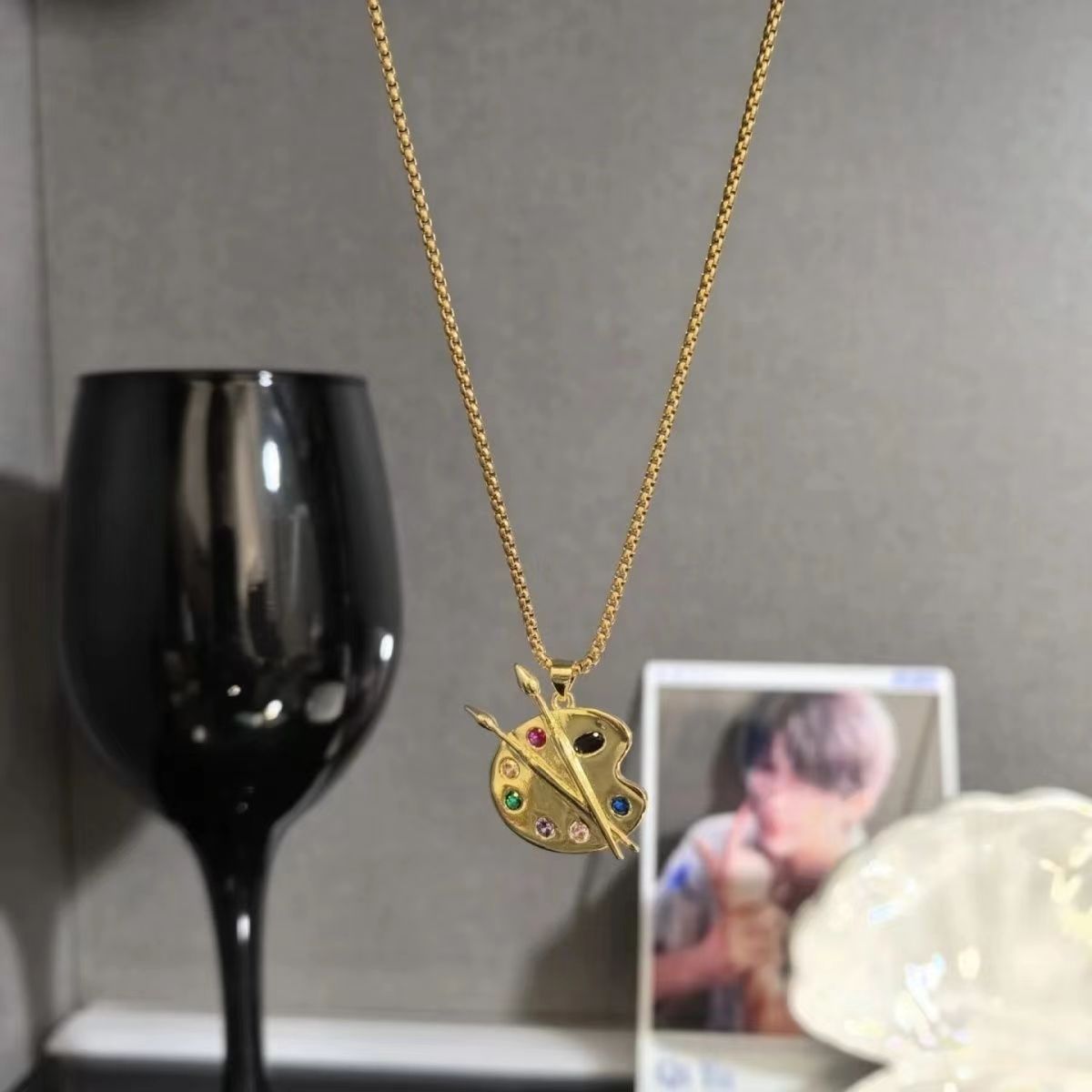 Collana pendente zirconi