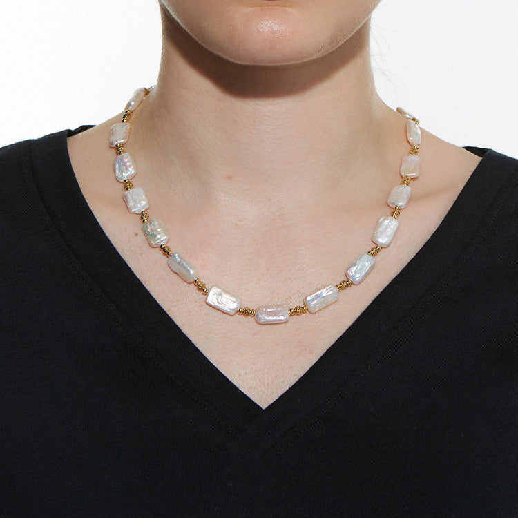 Collana perle barocche Girocollo