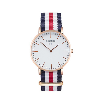 Orologio cinturino intrecciato di coppia