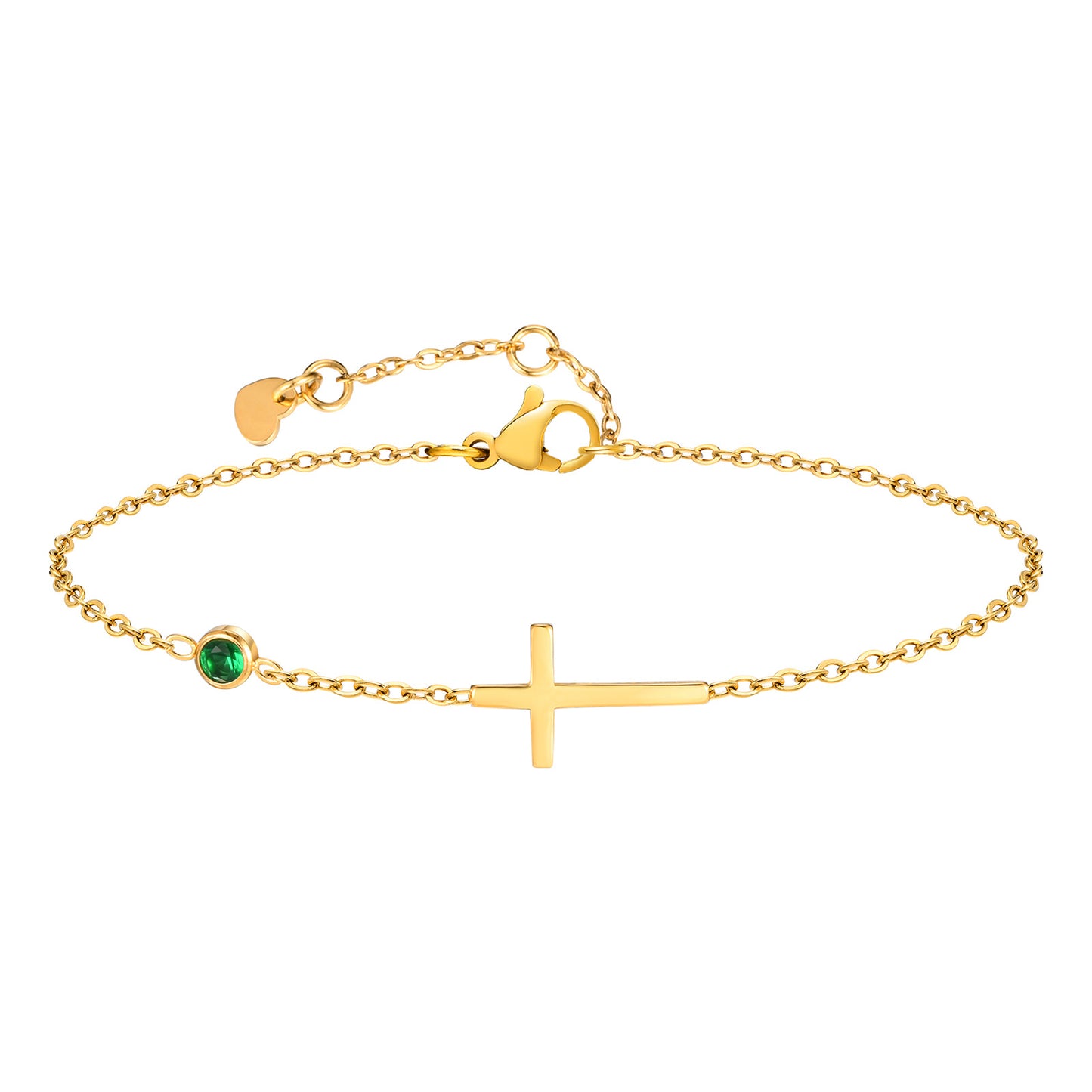 Bracciale croce pietre nascita