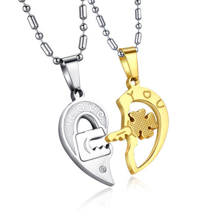 Collana coppia chiave puzzle