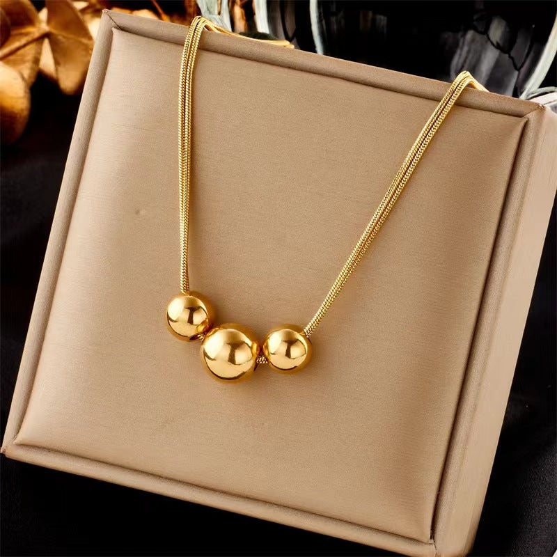 Collana sfera titanio