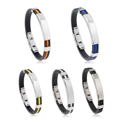 Bracciale titanio silicone