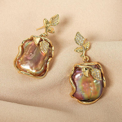 Collana perle barocche viola