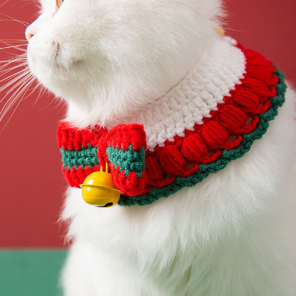 Collana gatto tessuta