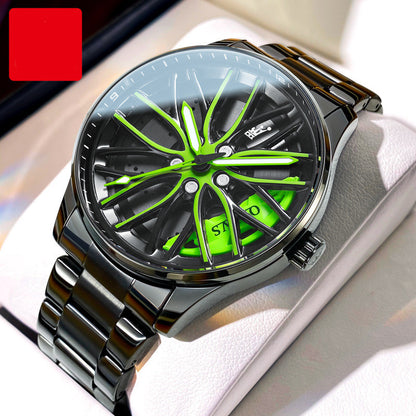 Orologio uomo traforato luminoso al quarzo