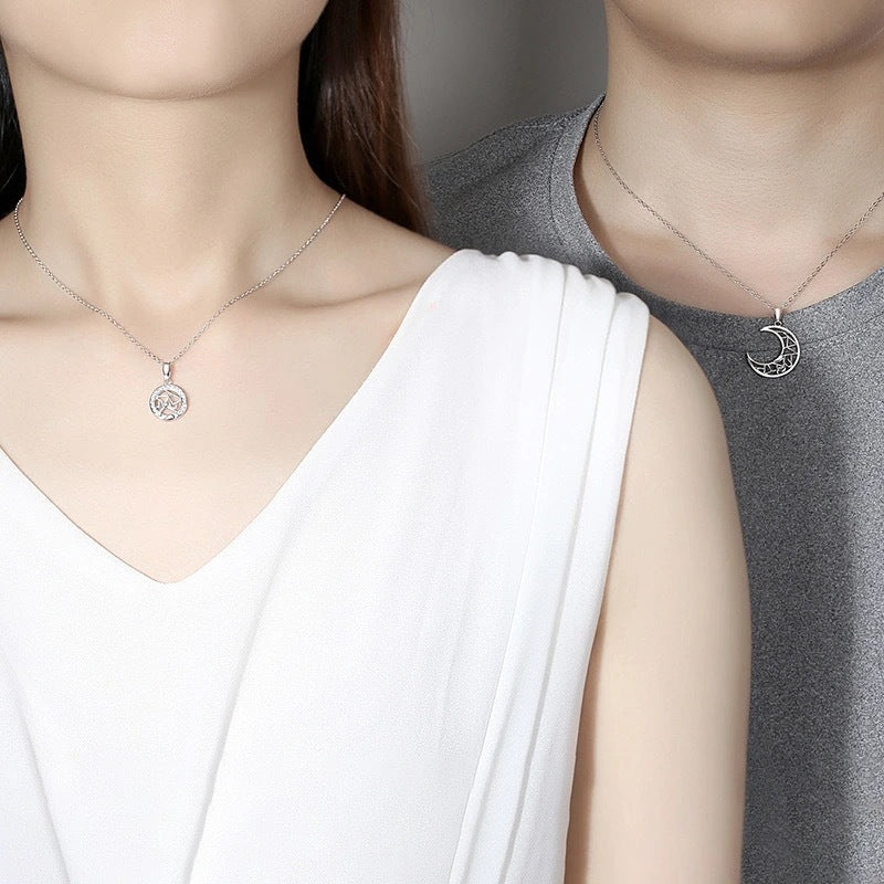 Collana coppia sole luna