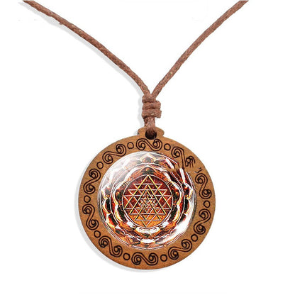 Collana Mandala Legno