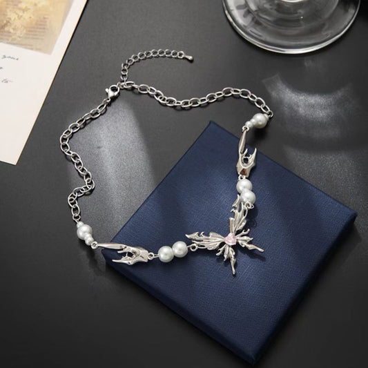 Collana farfalla perle francese