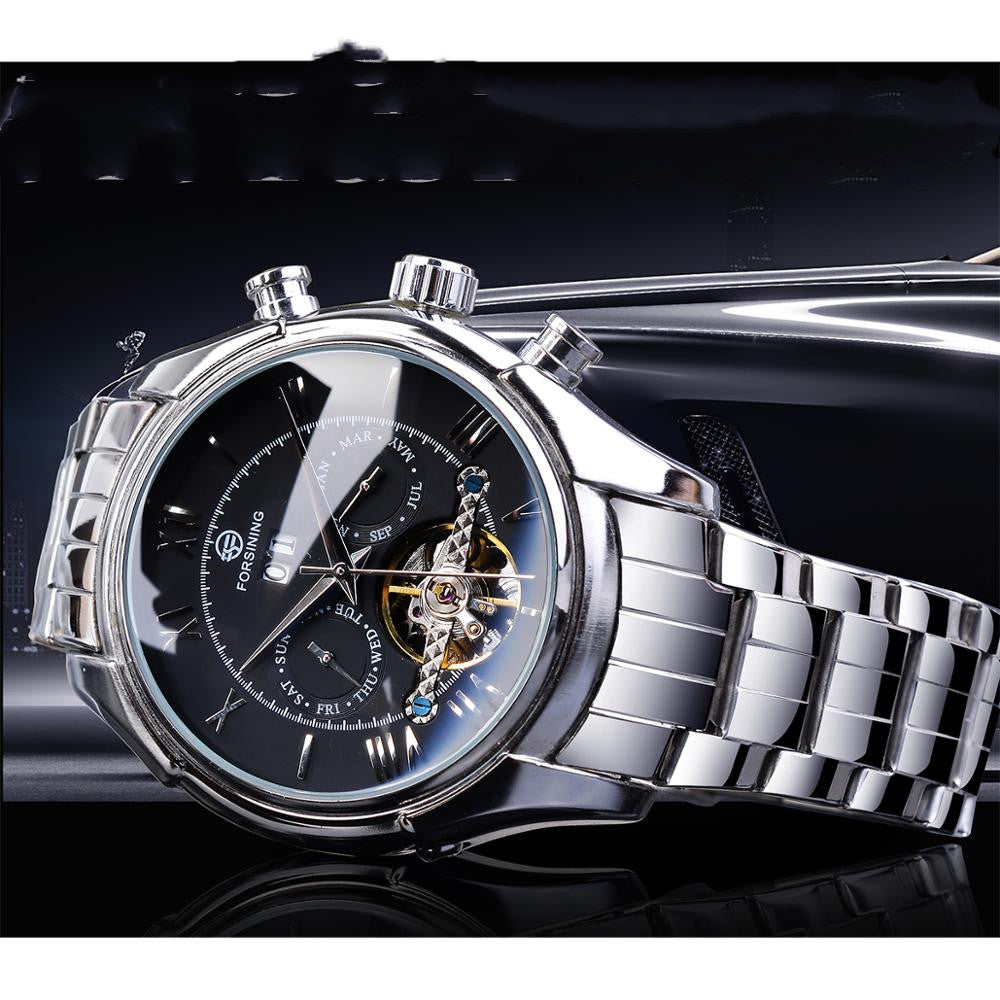 Orologio meccanico automatico volano multifunzione