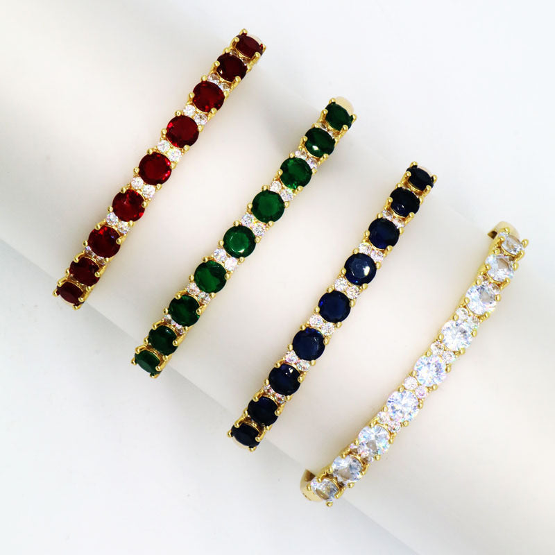 Braccialetto zircone colorato da donna