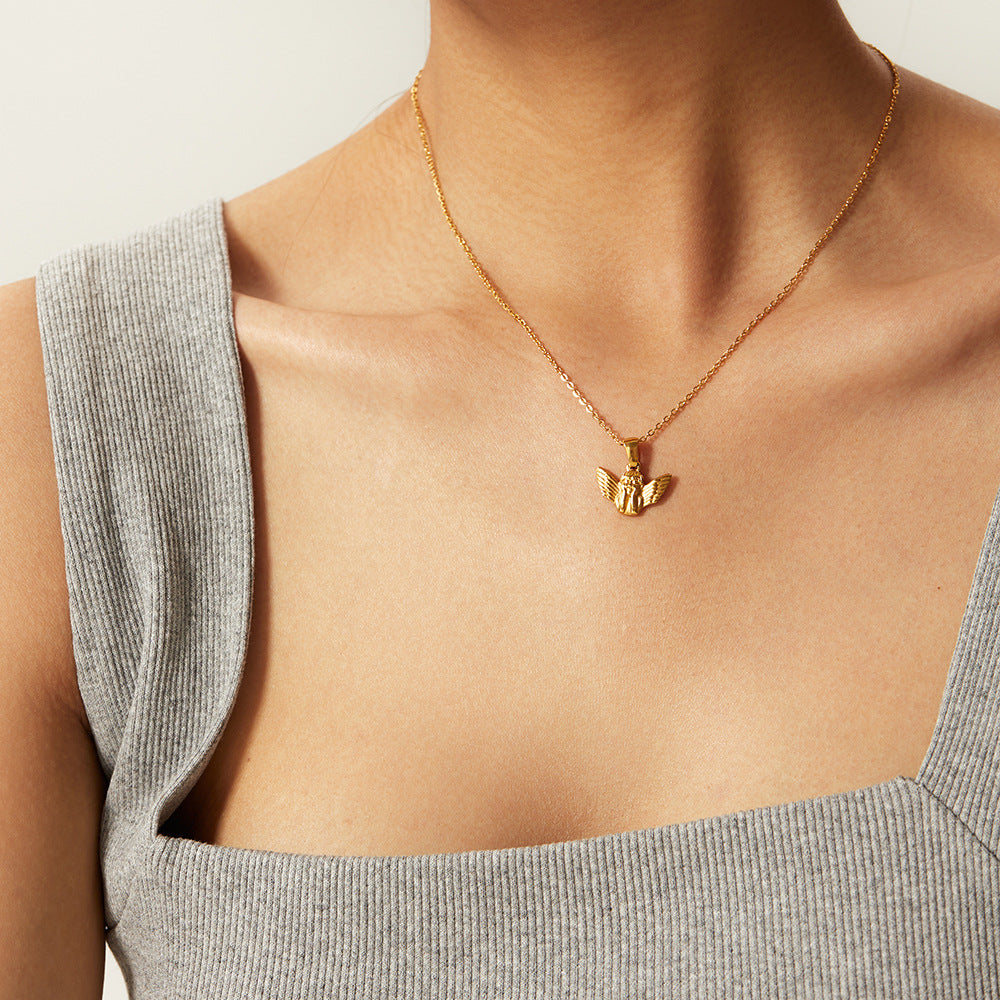 Collana ciondolo angelo placcato oro