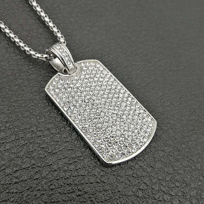 Ciondolo placcato oro strass