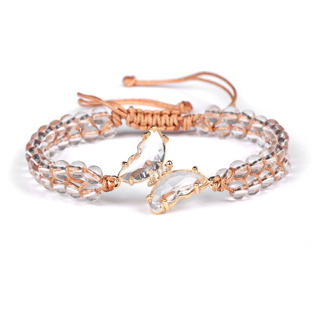 Braccialetto intrecciato farfalla